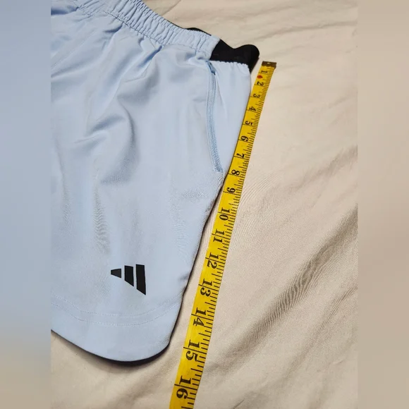 Adidas CLIMACOOL Mens Sky Blue 5" Inseam Training Shorts In Size Large (L5) - Picture 10 of 15